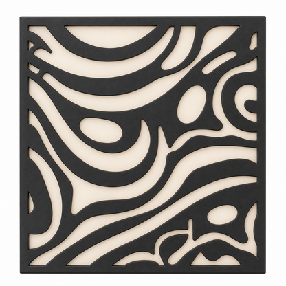 CH-030 Abstract Cutwork Decorative Wall Light Panel - White background main view
