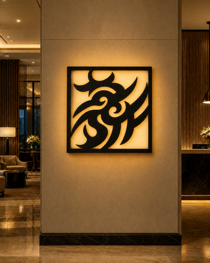 CH-031 Continuous Vine Decorative Wall Light Panel - Hotel lobby ambient lighting