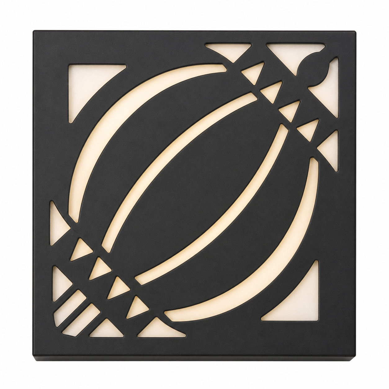 CH-033 Petal Lattice Decorative Wall Light Panel - White background main view
