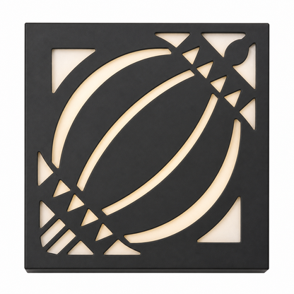 CH-033 Petal Lattice Decorative Wall Light Panel - White background main view