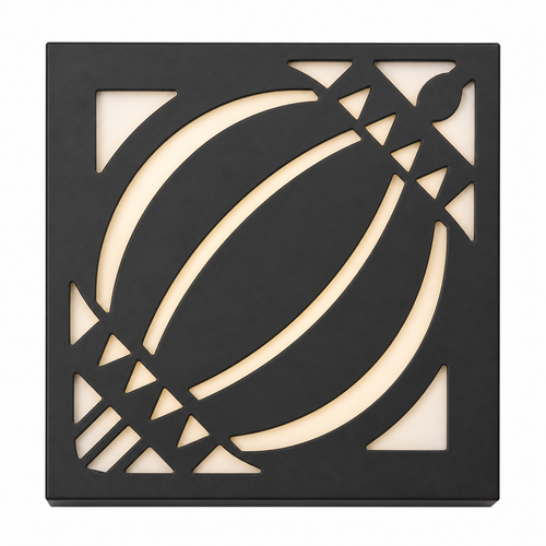 CH-033 Petal Lattice Decorative Wall Light Panel - White background main view