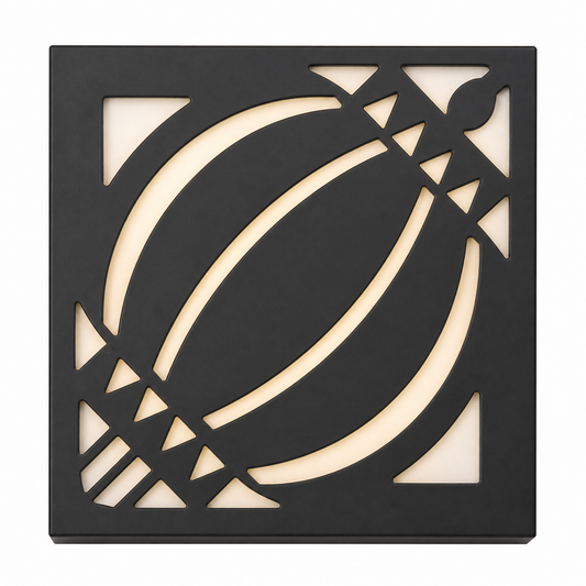 CH-033 Petal Lattice Decorative Wall Light Panel - White background main view
