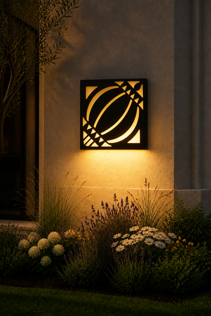 CH-033 Petal Lattice Decorative Wall Light Panel - Evening bottom uplight wall ambience