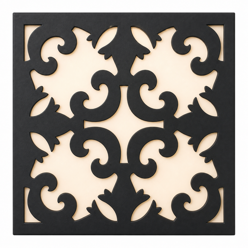 CH-035 Acanthus Scroll Decorative Wall Light Panel - White background main view