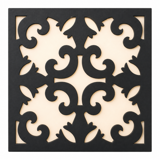 CH-035 Acanthus Scroll Decorative Wall Light Panel - White background main view