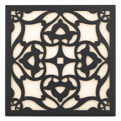 CH-036 Floral Lattice Decorative Wall Light Panel - White background main view