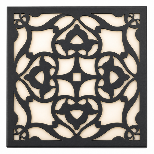 CH-036 Floral Lattice Decorative Wall Light Panel - White background main view