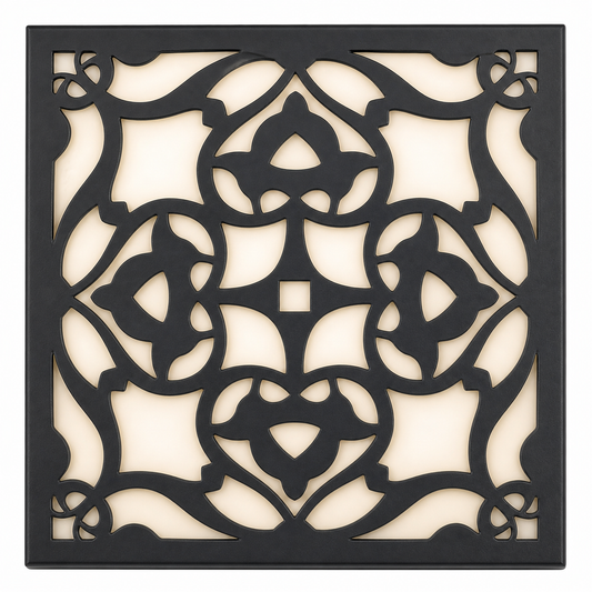 CH-036 Floral Lattice Decorative Wall Light Panel - White background main view