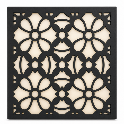 CH-037 Geometric Floral Decorative Wall Light Panel - White background main view