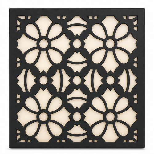 CH-037 Geometric Floral Decorative Wall Light Panel - White background main view