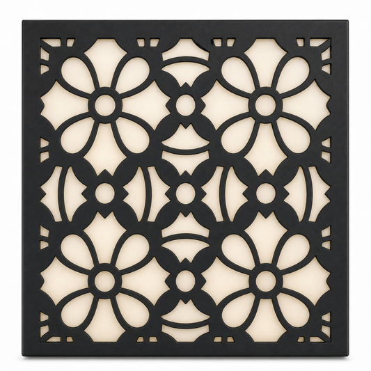 CH-037 Geometric Floral Decorative Wall Light Panel - White background main view