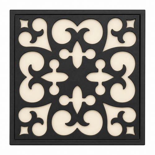 CH-038 Bold Scroll Decorative Wall Light Panel - White background main view