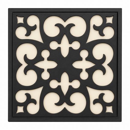 CH-038 Bold Scroll Decorative Wall Light Panel - White background main view