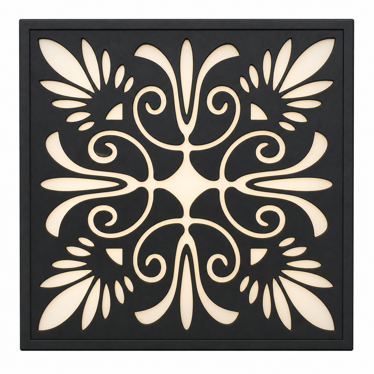CH-039 Petal Scroll Decorative Wall Light Panel - White background main view