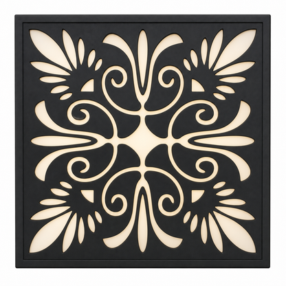 CH-039 Petal Scroll Decorative Wall Light Panel - White background main view