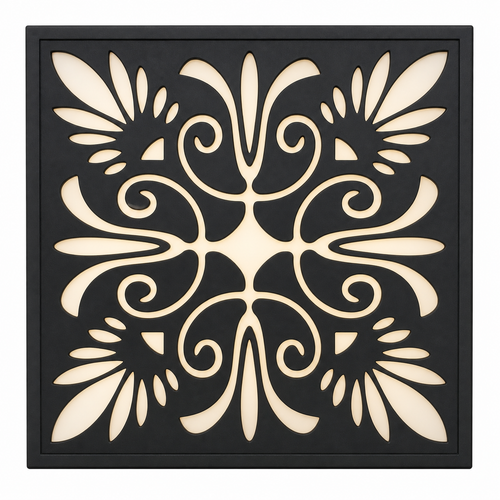 CH-039 Petal Scroll Decorative Wall Light Panel - White background main view