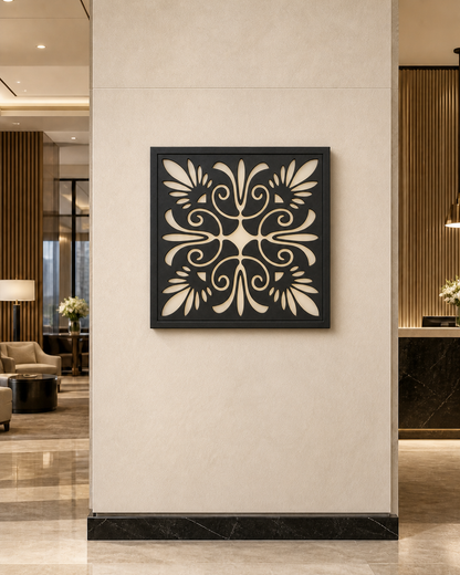 CH-039 Petal Scroll Decorative Wall Light Panel - Hotel lobby wall art daytime