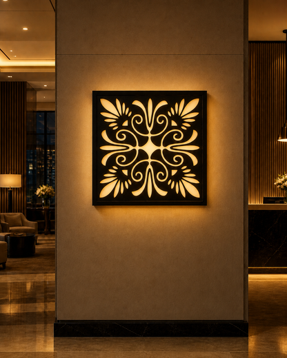 CH-039 Petal Scroll Decorative Wall Light Panel - Hotel lobby ambient lighting