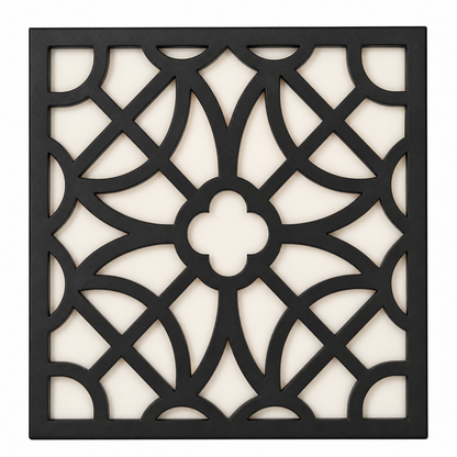 CH-040 Star Floral Lattice Decorative Wall Light Panel - White background main view