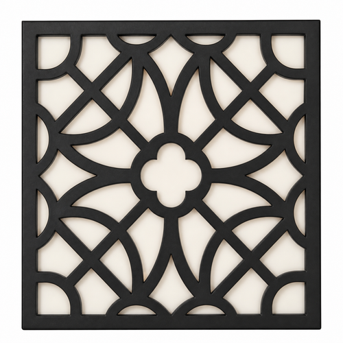 CH-040 Star Floral Lattice Decorative Wall Light Panel - White background main view