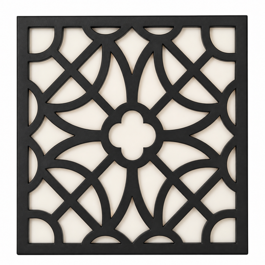 CH-040 Star Floral Lattice Decorative Wall Light Panel - White background main view