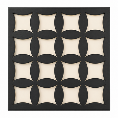 CH-041 Curved Lattice Decorative Wall Light Panel - White background main view