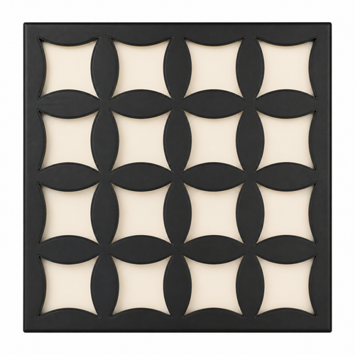 CH-041 Curved Lattice Decorative Wall Light Panel - White background main view