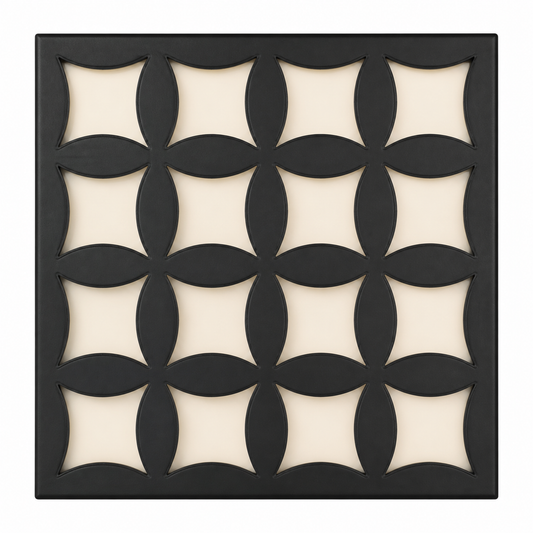 CH-041 Curved Lattice Decorative Wall Light Panel - White background main view
