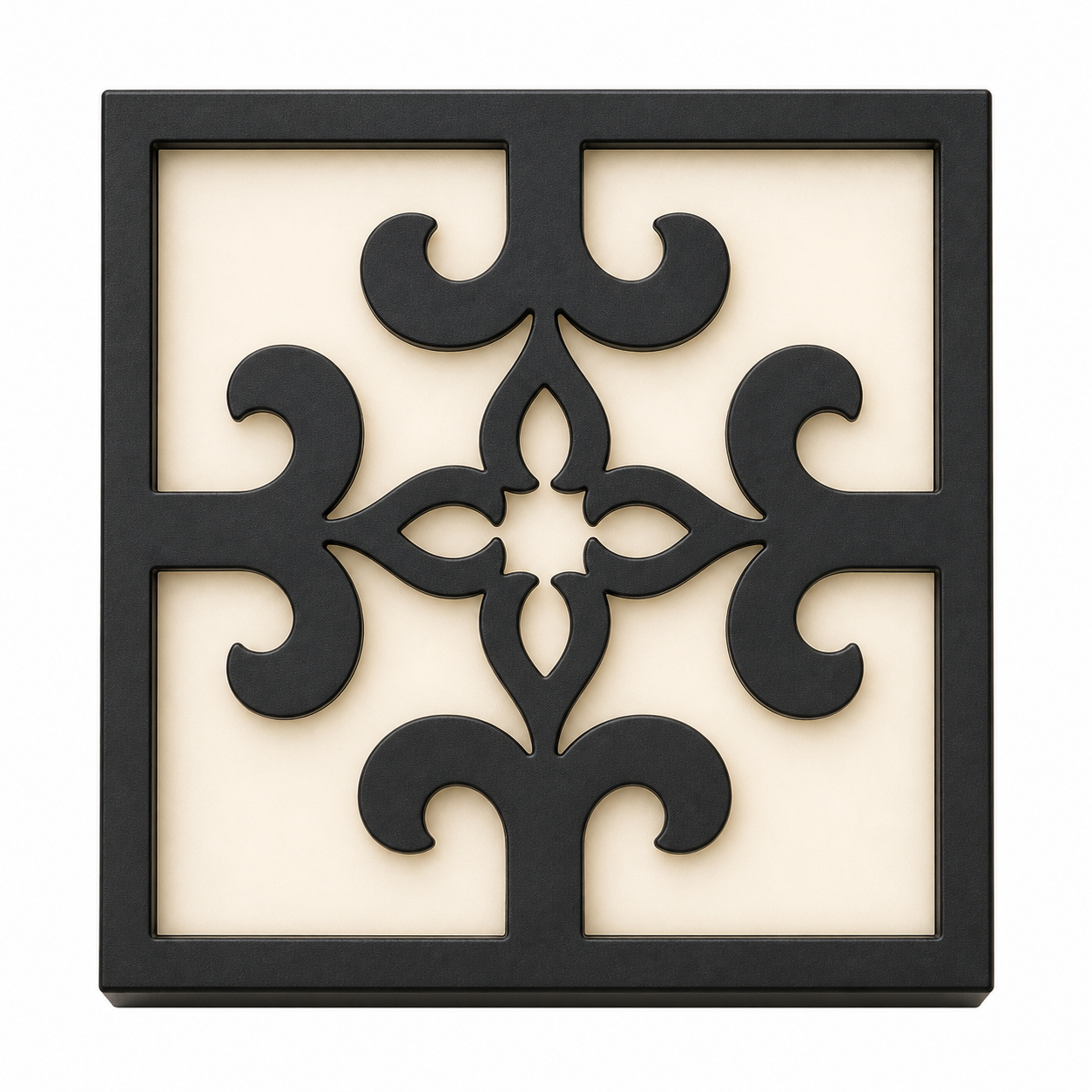 CH-042 Clover Scroll Decorative Wall Light Panel - White background main view