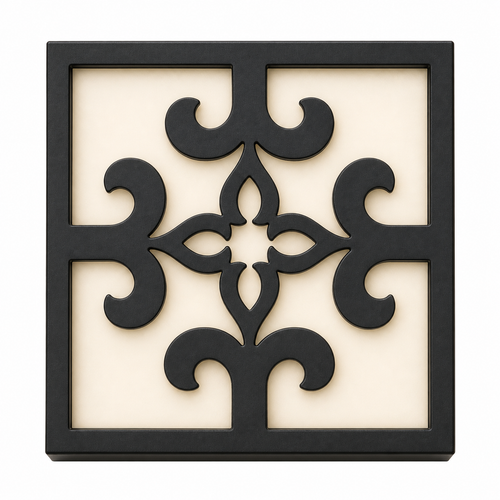 CH-042 Clover Scroll Decorative Wall Light Panel - White background main view