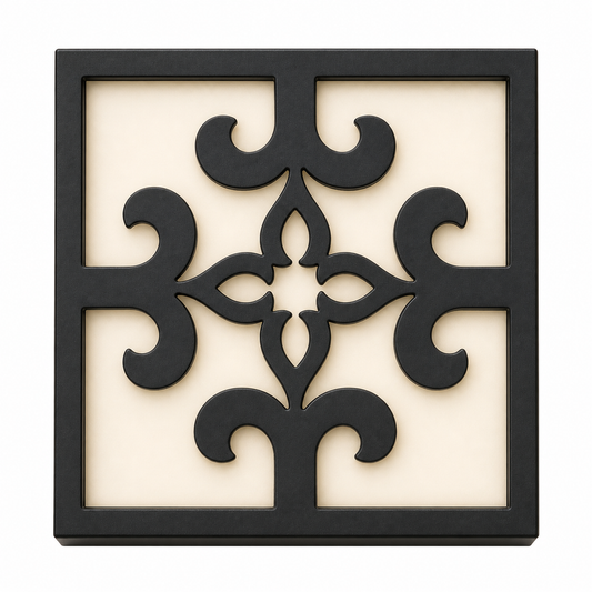 CH-042 Clover Scroll Decorative Wall Light Panel - White background main view