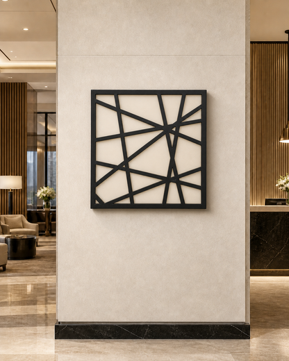 CH-043 Angular Geometry Decorative Wall Light Panel - Hotel lobby wall art daytime