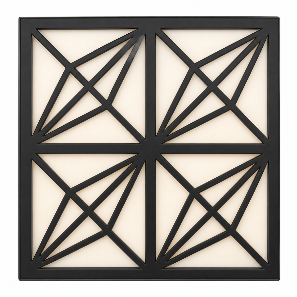 CH-044 Four-Square Geometry Decorative Wall Light Panel - White background main view