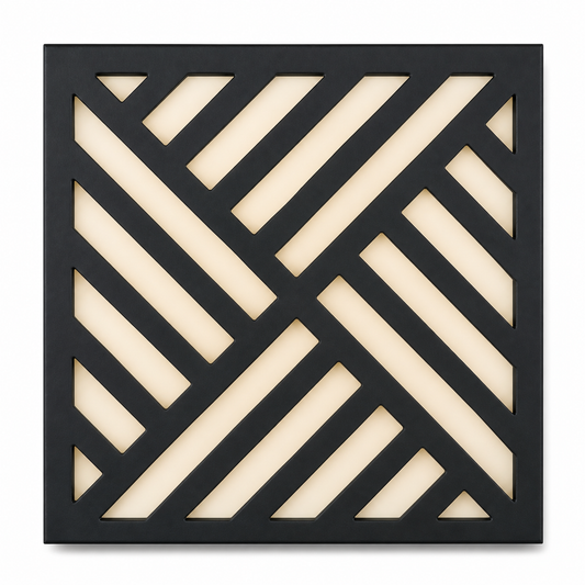 CH-045 Diagonal Stripe Decorative Wall Light Panel - White background main view