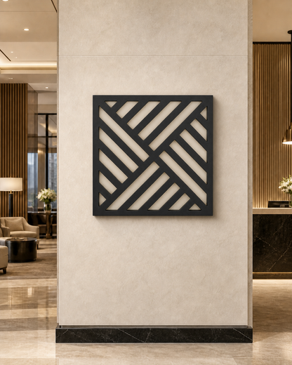 CH-045 Diagonal Stripe Decorative Wall Light Panel - Hotel lobby wall art daytime