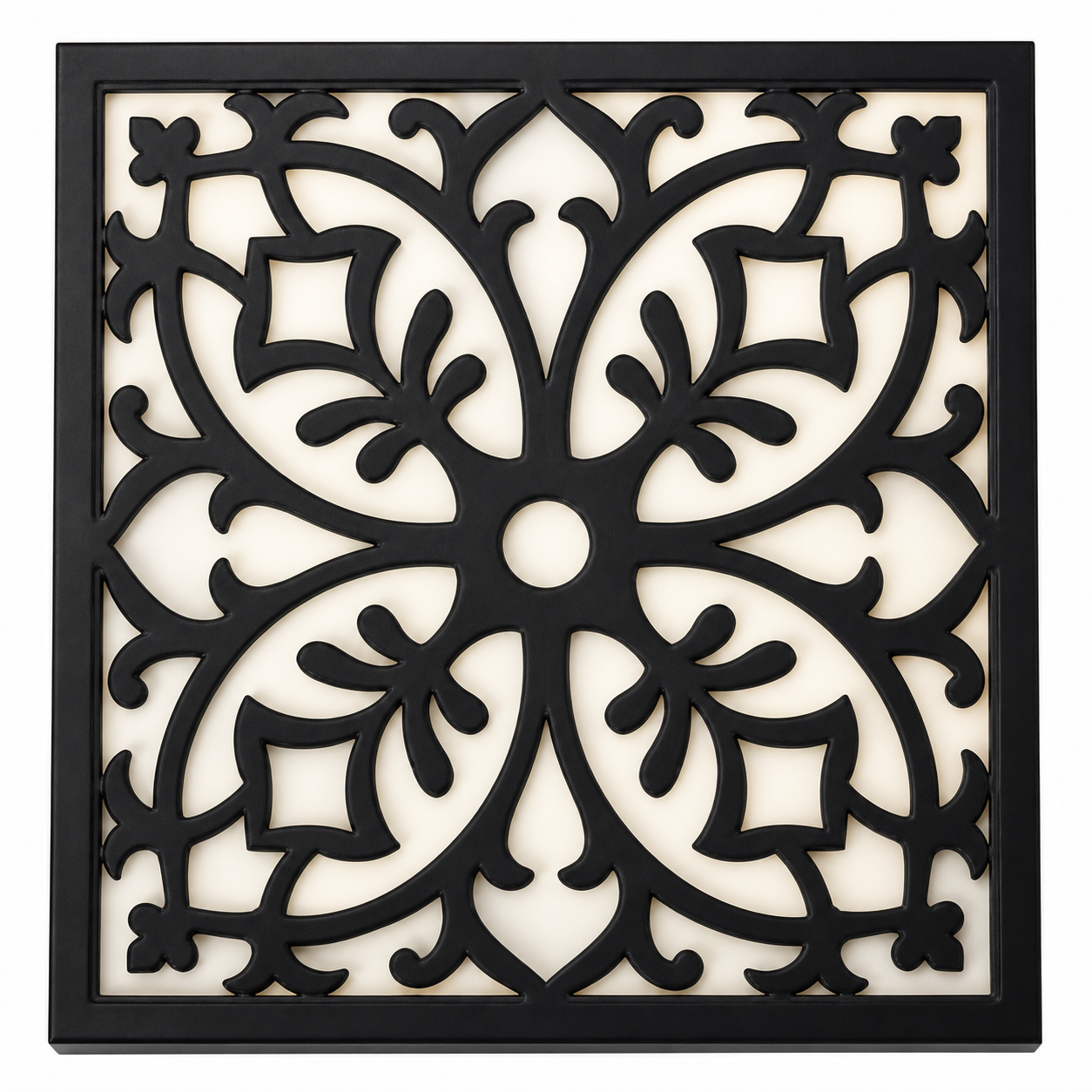 CH-048 Floral Medallion Decorative Wall Light Panel - White background main view