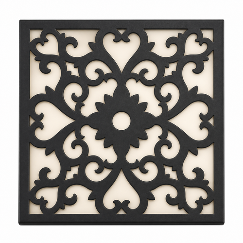 CH-049 Central Flower Decorative Wall Light Panel - White background main view