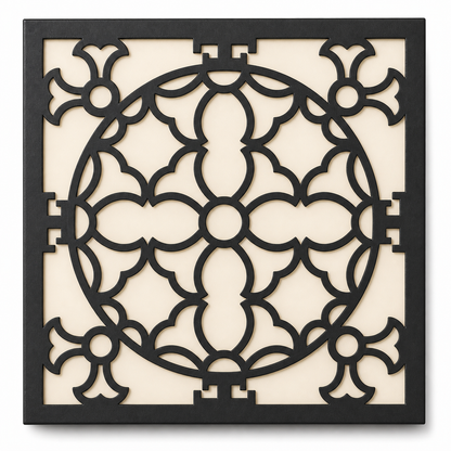 CH-050 Circle Lattice Decorative Wall Light Panel - White background main view