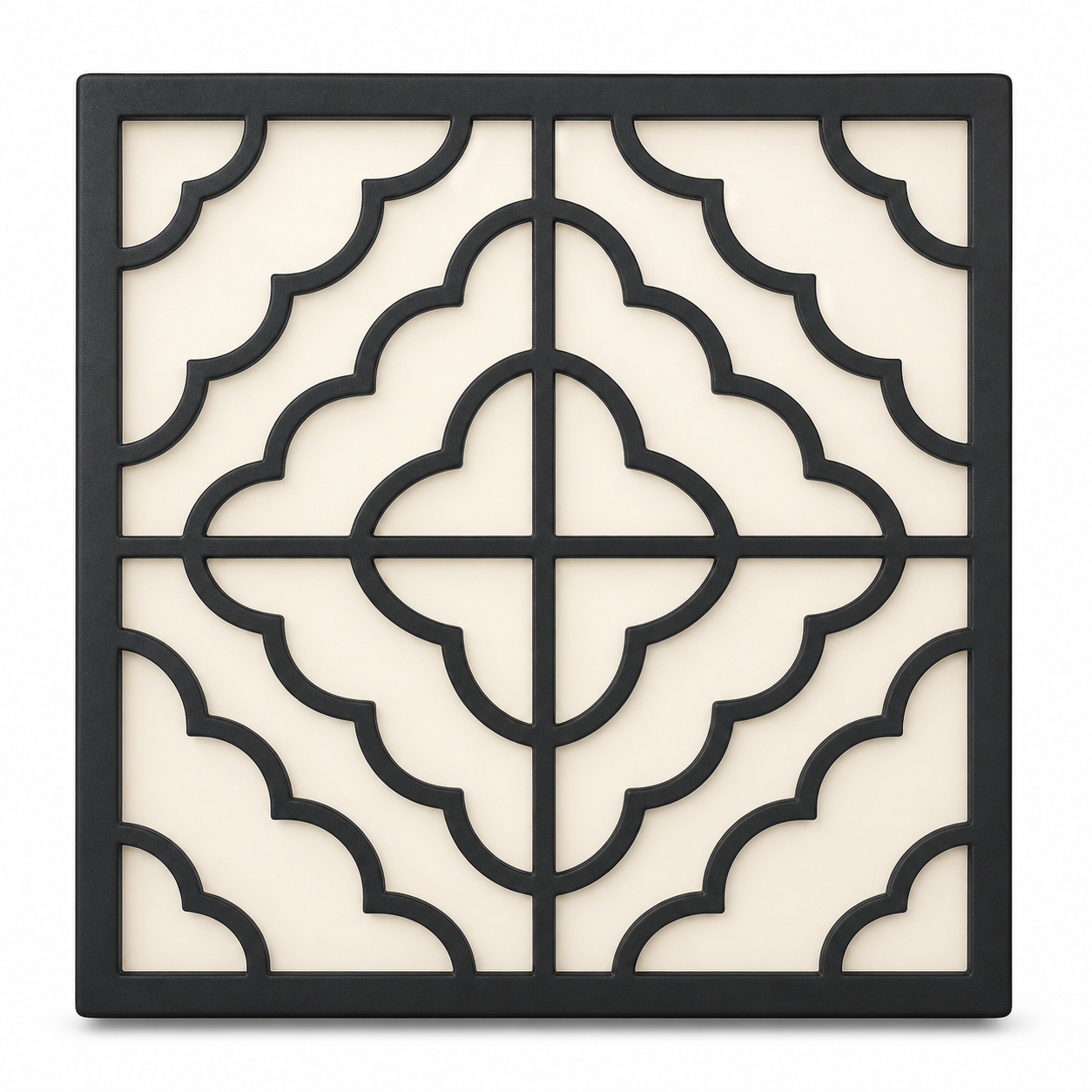 CH-051 Scallop Lattice Decorative Wall Light Panel - White background main view