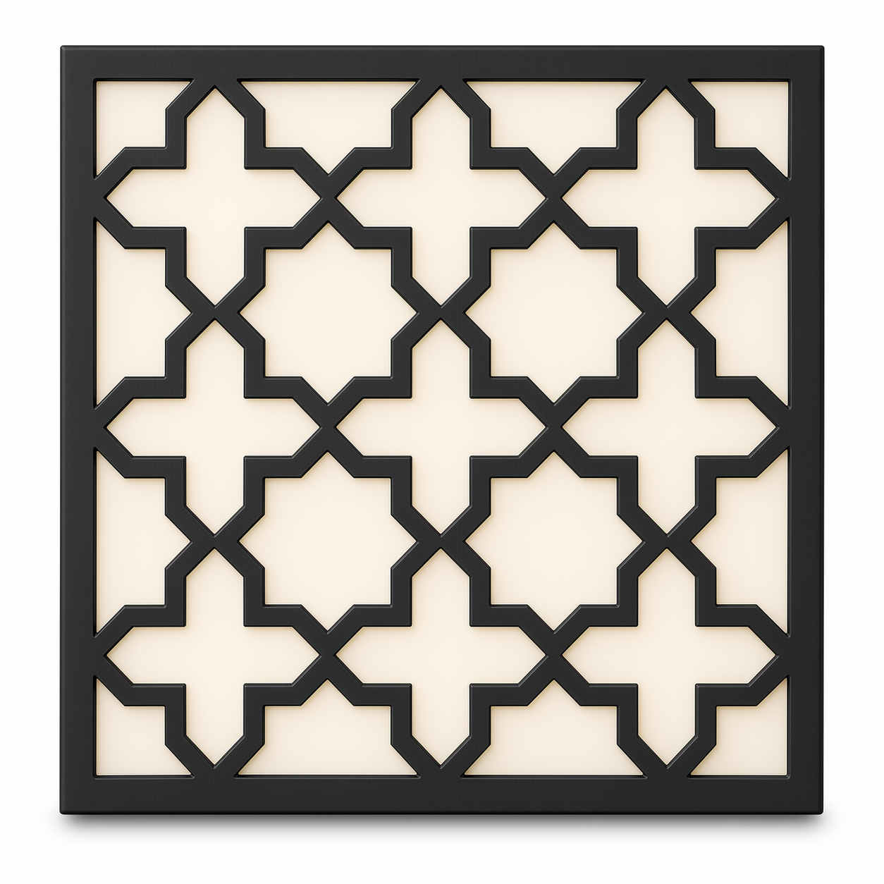 CH-052 Moroccan Geometry Decorative Wall Light Panel - White background main view