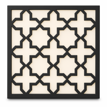 CH-052 Moroccan Geometry Decorative Wall Light Panel - White background main view