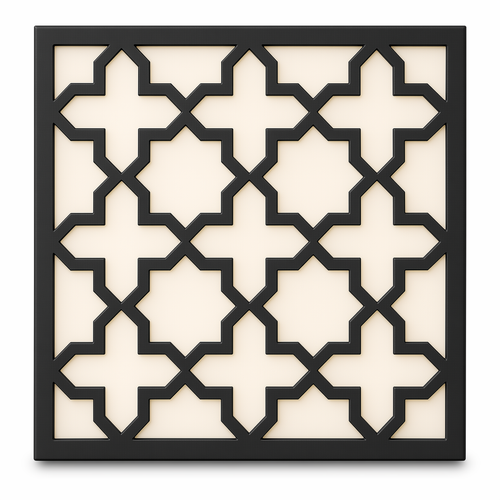 CH-052 Moroccan Geometry Decorative Wall Light Panel - White background main view