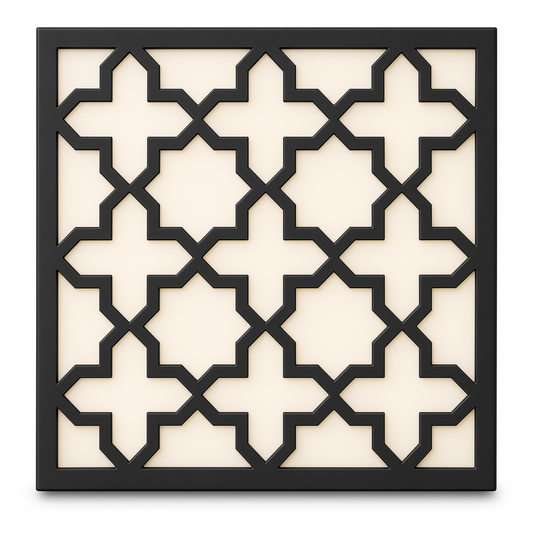 CH-052 Moroccan Geometry Decorative Wall Light Panel - White background main view