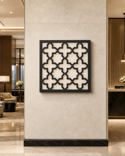 CH-052 Moroccan Geometry Decorative Wall Light Panel - Hotel lobby wall art daytime