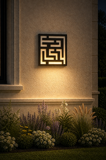 CH-053 Key Pattern Decorative Wall Light Panel - Evening bottom uplight wall ambience