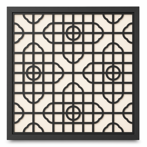 CH-054 Fine Grid Decorative Wall Light Panel - White background main view