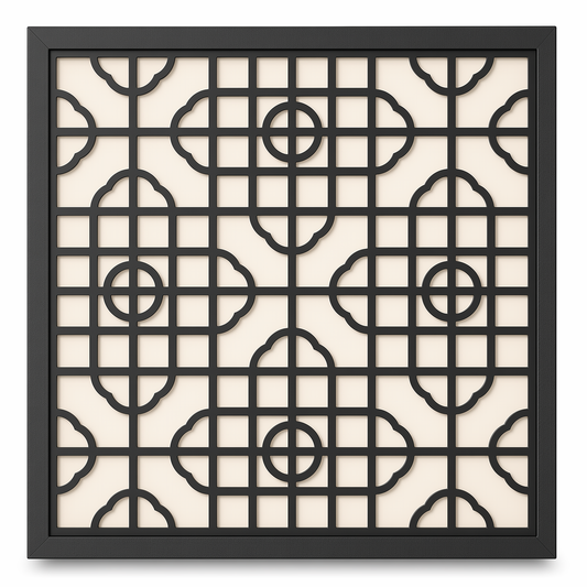 CH-054 Fine Grid Decorative Wall Light Panel - White background main view