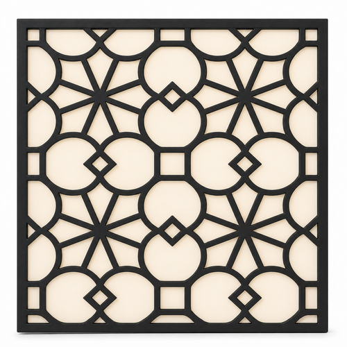 CH-055 Flower Lattice Decorative Wall Light Panel - White background main view