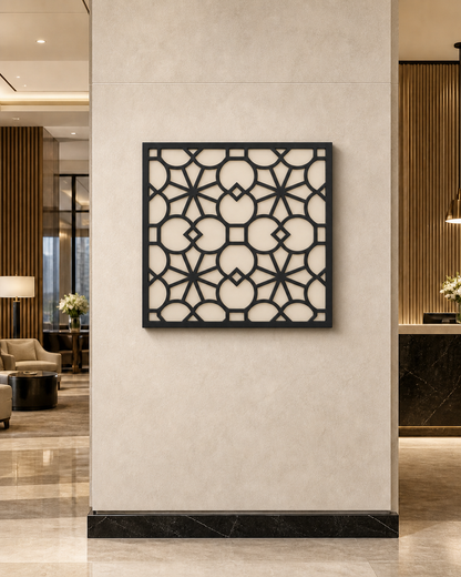 CH-055 Flower Lattice Decorative Wall Light Panel - Hotel lobby wall art daytime