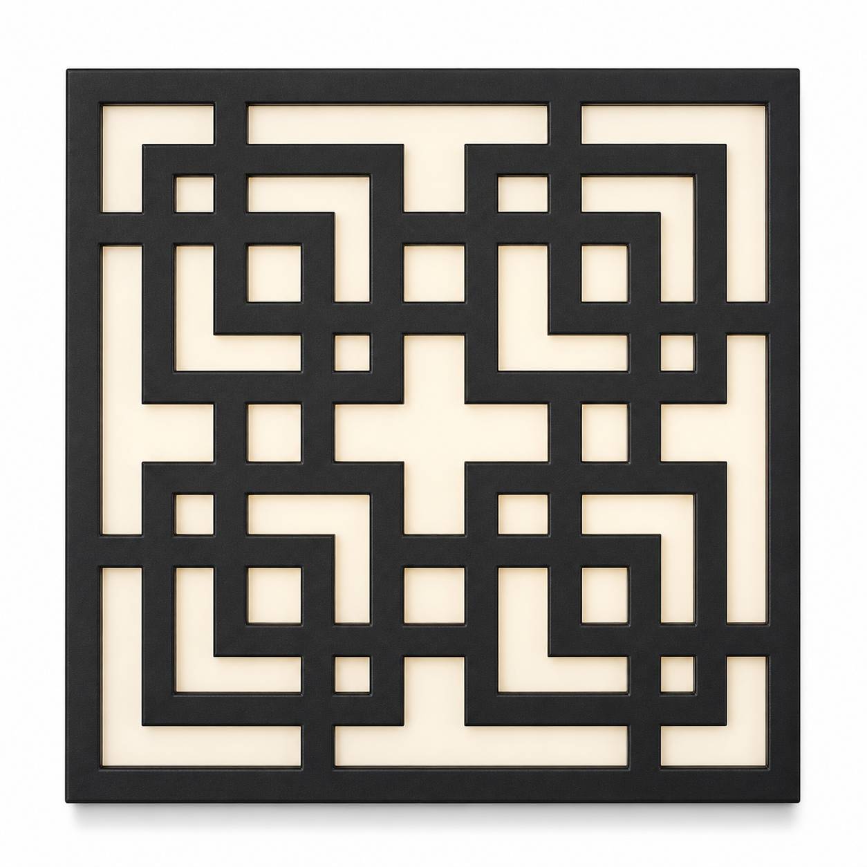 CH-056 Square Key Lattice Decorative Wall Light Panel - White background main view